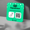 Plaque NFC Avis Tripadvisor avec QR code pour hôtel ou restaurant