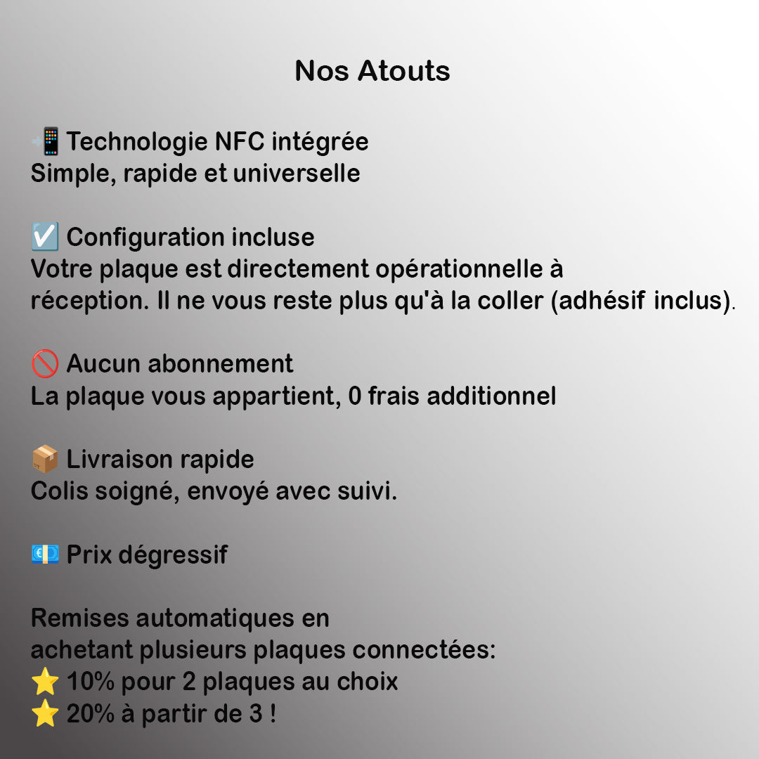 Plaque Connectée pour Avis Google